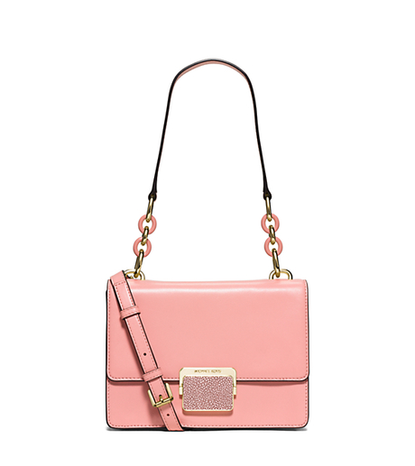 Cynthia Small Leather Shoulder Bag - PALE PINK - 30S6GCYL1N