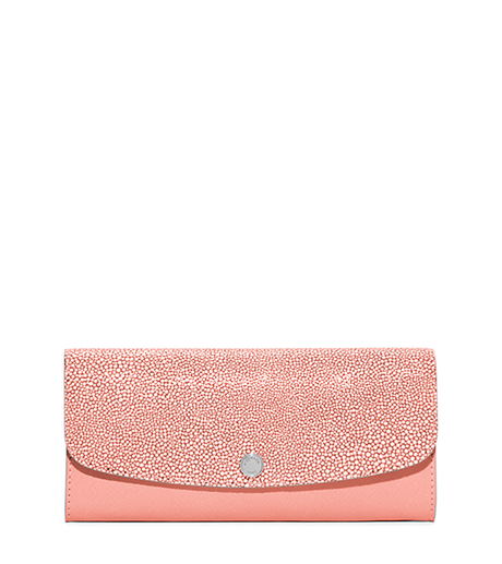 Juliana Large Saffiano Leather Wallet - PALE PINK - 32S6SJRE7N