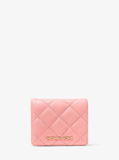 Jet Set Travel Quilted-Leather Card Holder - PALE PINK - 32T6GTVF2L