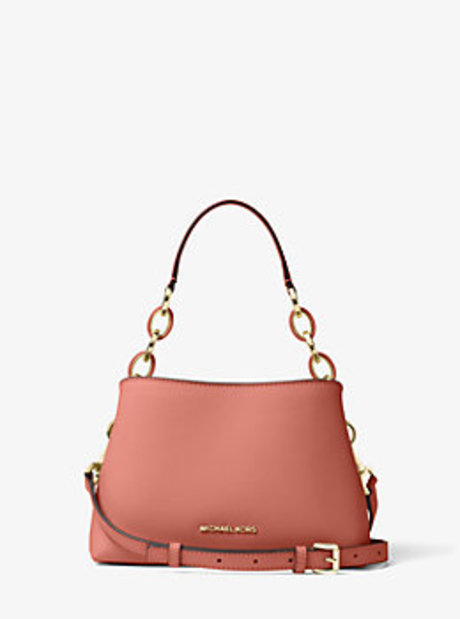 Portia Small Saffiano Leather Shoulder Bag - ANTIQUE ROSE - 30T6GPAL1L