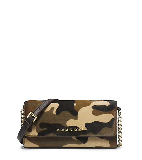 Jet Set Camouflage Hair Calf Chain Wallet -  - 32F4GTVC9H