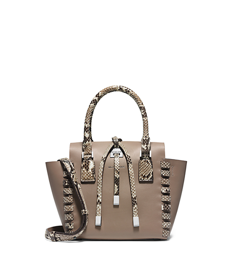 Miranda Python Trimmed-Leather Extra-Small Tote -  - 31F4PMWT5Y