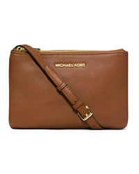 MICHAEL Michael Kors Bedford Gusset Crossbody Bag - LUGGAGE - 32T3GBFC3L