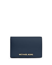 MICHAEL Michael Kors Medium Jet Set Travel Wallet - NAVY - 32H3GTVE2L