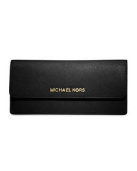 MICHAEL Michael Kors Jet Set Travel Flat Wallet - BLACK - 32F3GTVE7L