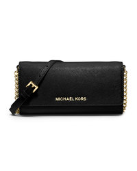 MICHAEL Michael Kors Jet Set Travel Wallet On A Chain - BLACK - 32F4GTVC9L