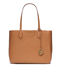 Mae Large Leather Tote - ACORN/PLGOLD - 30S6GM5T3M