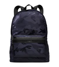 Kent Camouflage Nylon Backpack - INDIGO - 33S6LKNB2U
