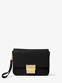 Madelyn Small Leather Clutch - BLACK - 30T6GM6L1L