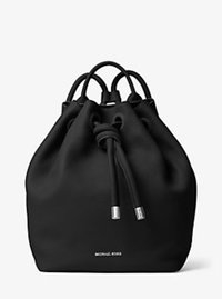 Dalia Large Leather Backpack - BLACK - 30T6SDYB3L