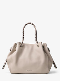 Dalia Large Leather Tote - CEMENT - 30T6SDYE3N