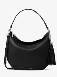 Brooklyn Large Convertible Leather Hobo - BLACK - 30F6ABNH3L