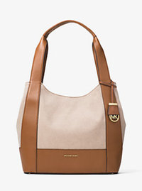 Marlon Large Canvas and Leather Shoulder Tote - NATURAL - 30F6GM7E3C