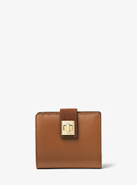 Natalie Medium Leather Wallet - LUGGAGE - 32F6ANEE2S