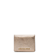 Jet Set Travel Metallic Saffiano Leather Card Holder - ONE COLOR - 32F4GTVF2M