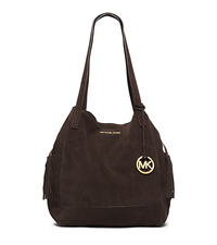 Ashbury Suede Extra-Large Shoulder Bag - COFFEE - 30F4GABT4S