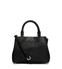 Florence Leather Small Satchel - BLACK - 30F4GRES1L