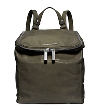 Lisbeth Leather Medium Backpack - DARK OLIVE - 30F4SLBB2L