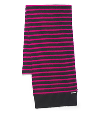 Striped Mohair-Blend Scarf - ELECTRIC PINK - MF40B279S9