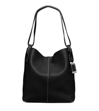 Rogers Large Leather Hobo - BLACK - 31S5PRGH3L