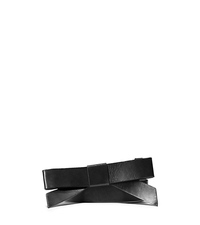 Leather Bow Belt - BLACK - 31T5PBLA2L