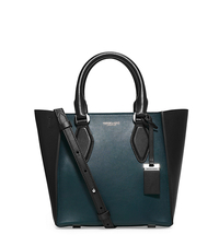 Gracie Small Two-Tone Leather Tote - PEACOCK - 31F5PGRT1L