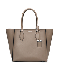 Gracie Large Leather Tote - DARK TAUPE - 31F5MGRT3L