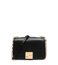 Gia Small Leather Shoulder Bag - BLACK - 31H5GGAX1L