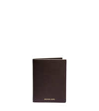 Jet Set Pebbled-Leather Passport Cover - BROWN - 39S5SMNV1T
