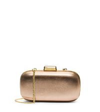 Elsie Leather Dome Clutch - PALE GOLD - 30S5MBXC5M