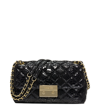 Sloan Large Embossed Patent-Leather Crossbody - BLACK - 30H5GSLL3G