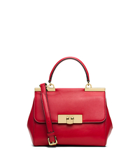 Marlow Small Leather Satchel - CHILI - 30T5GAWS1L