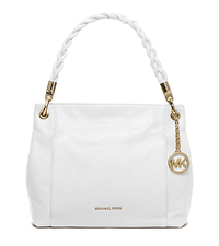 Naomi Leather Top-Handle Bag - OPTIC WHITE - 30T5GBYL3L