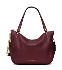 Chandler Large Leather Tote - MERLOT - 30F5GCUE3L
