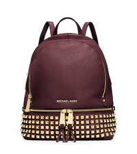 Rhea Small Studded Leather Backpack - MERLOT - 30S5GEZB5L