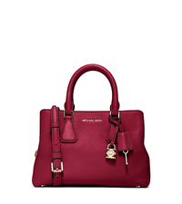 Camille Small Leather Satchel - CHERRY - 30H5GCAS1L