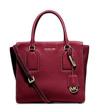 Selby Large Pebbled-Leather Satchel - CHERRY - 30H5GEYS3L