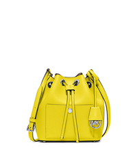 Greenwich Small Saffiano Leather Bucket Bag - CANARY/DK TAUPE - 30H5SGRM1U