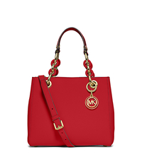 Cynthia Small Leather Satchel - RED - 30S5GCYS1L