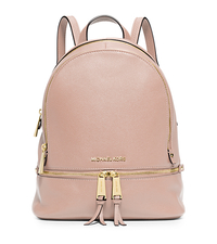 Rhea Small Leather Backpack - BALLET - 30S5GEZB1L