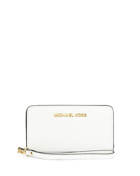 michael kors white wristlet